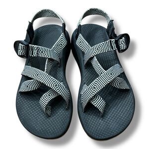 Chaco Z/Cloud 2 Sandals Llama Angora Black White Hiking Outdoor Women’s Size 7